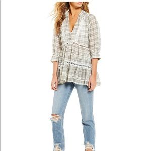 Free People Ivory Time Out Lace Tunic Size XS